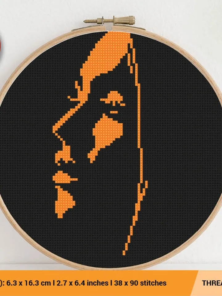 Female Face Cross stitch pattern Woman People | Embroidery Pattern | Instant Download | Cross Stitch Patterns | Embroidery Designs
