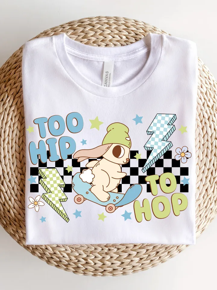 Too Hip to Hop PNG-Easter Sublimation Digital Design Download-little boy png, boy easter png, stars png, easter egg png, easter. bunny png