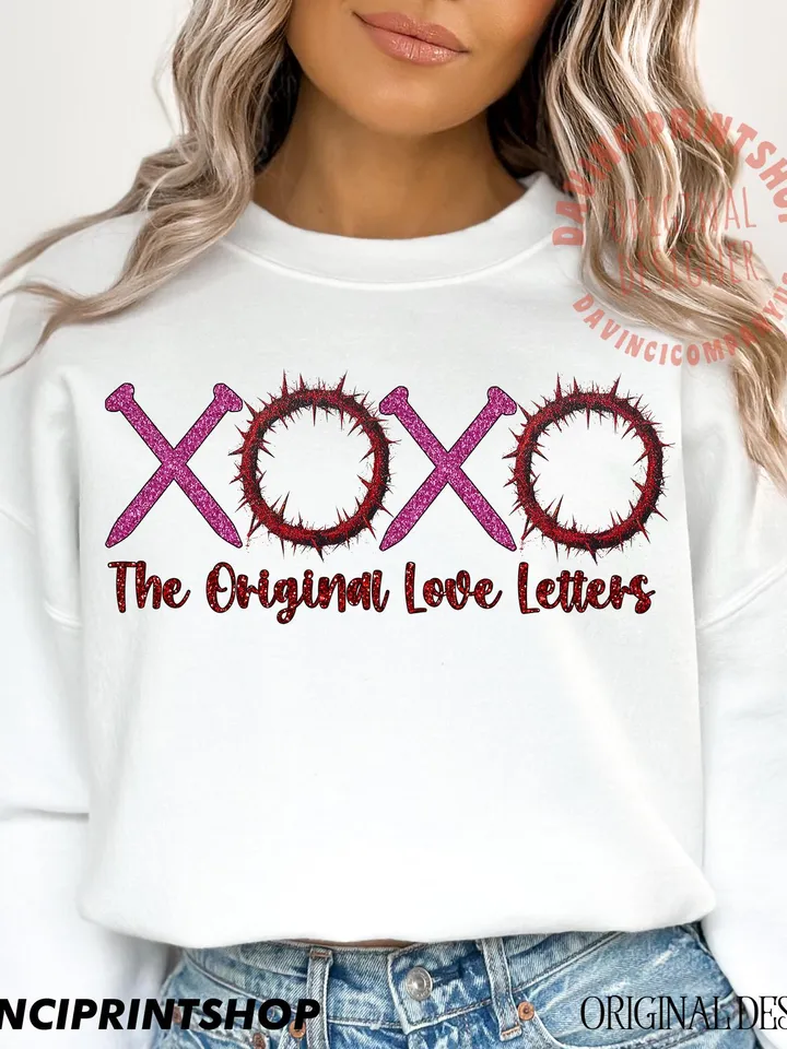 XOXO png, Thorn of crown png, Christian Valentines, Bible verse png, Glitter Valentines, Retro Valentines png, Valentines Day png, xoxo