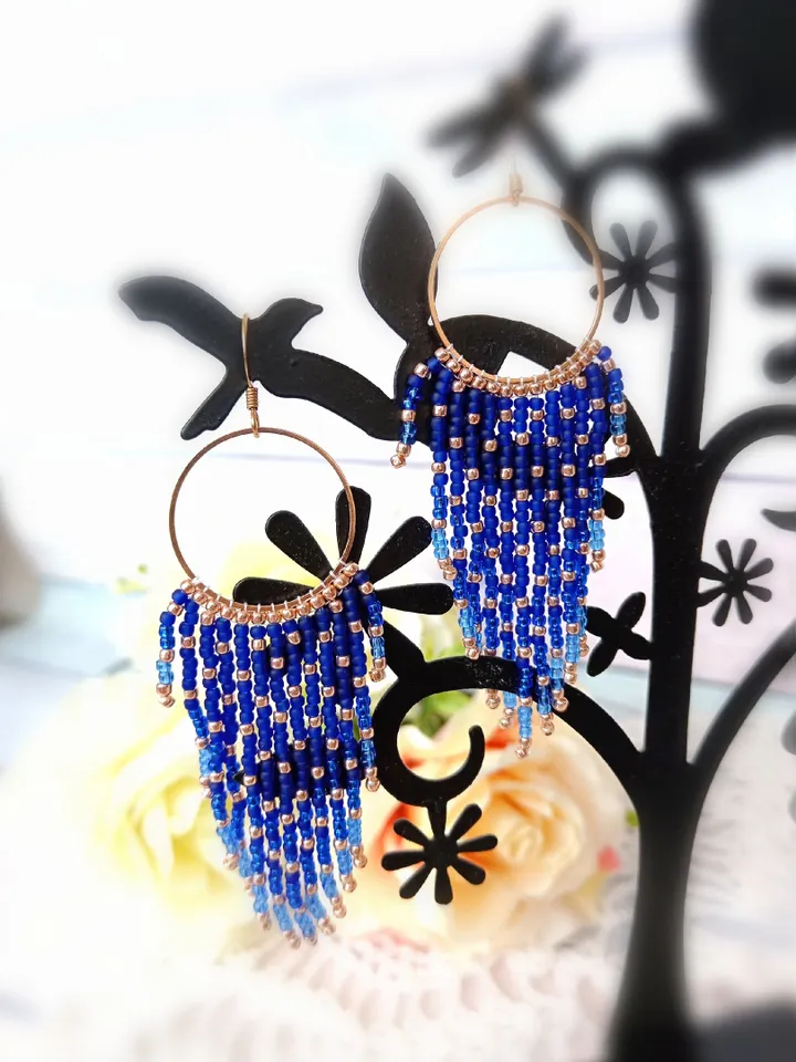 Long beaded earrings