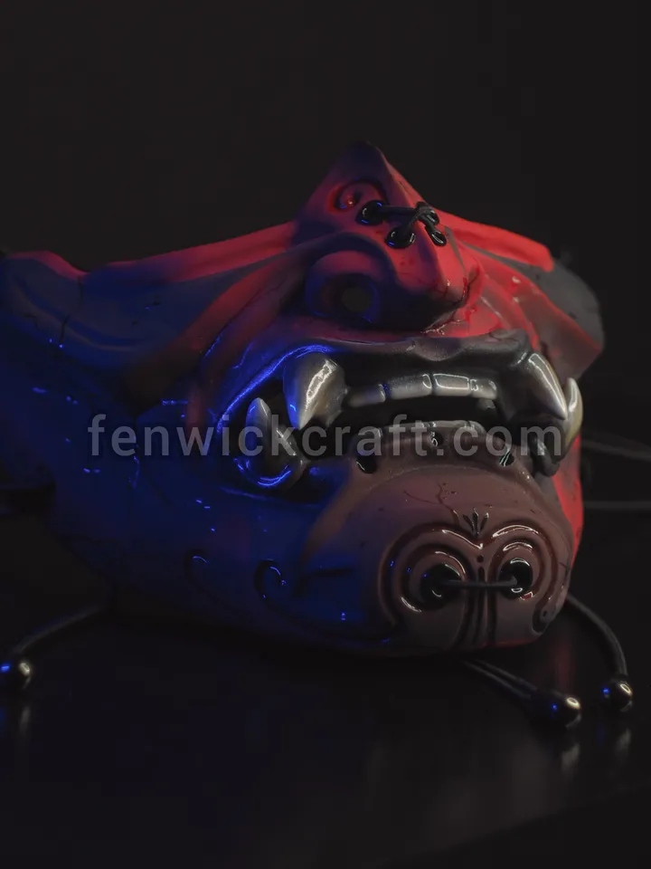 Mask Japanese - Demon Devil/Red and Black