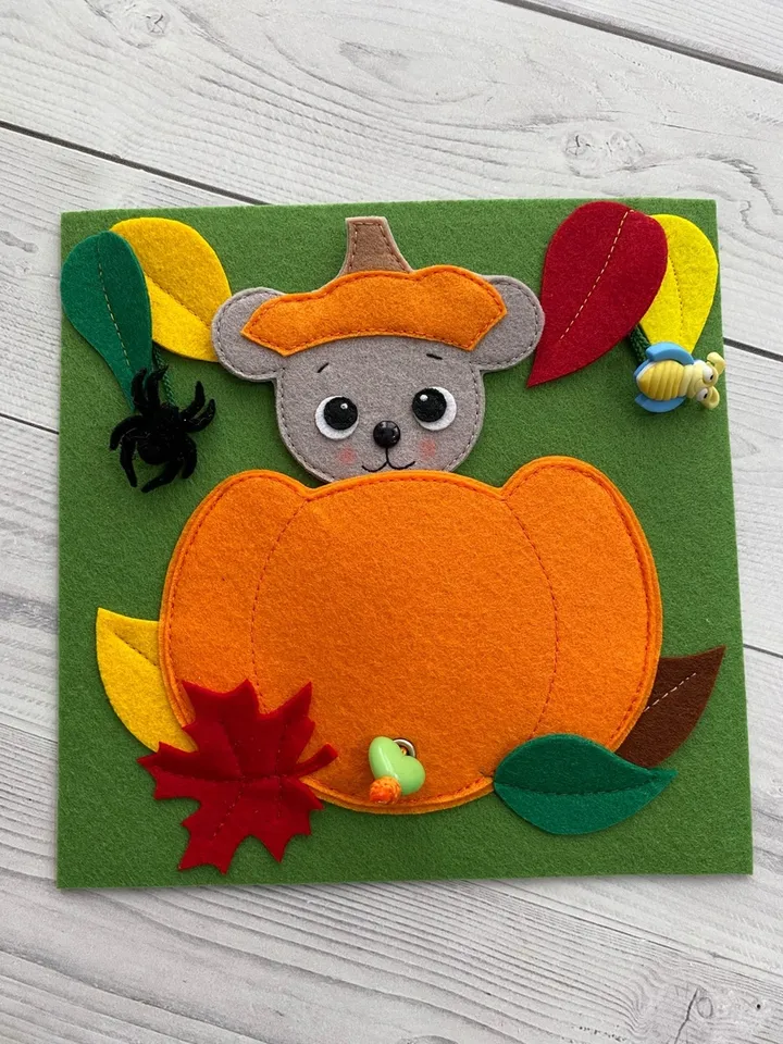 Autumn Book, Quiet Felt Book, Montessori toy, Busy book for kids, Educational toy, Gift for baby