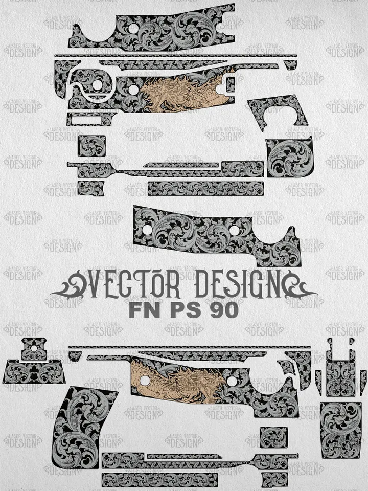 VECTOR DESIGN FN PS 90 Dragon and scrolls