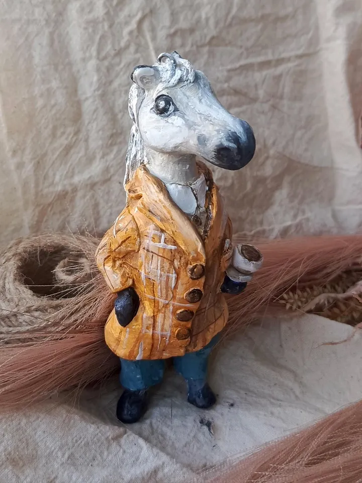 Papier mache sculptures.