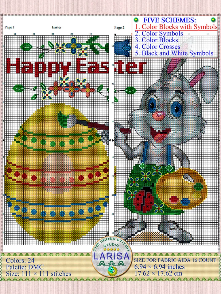 Easter Cross Stitch Pattern | Easter Egg