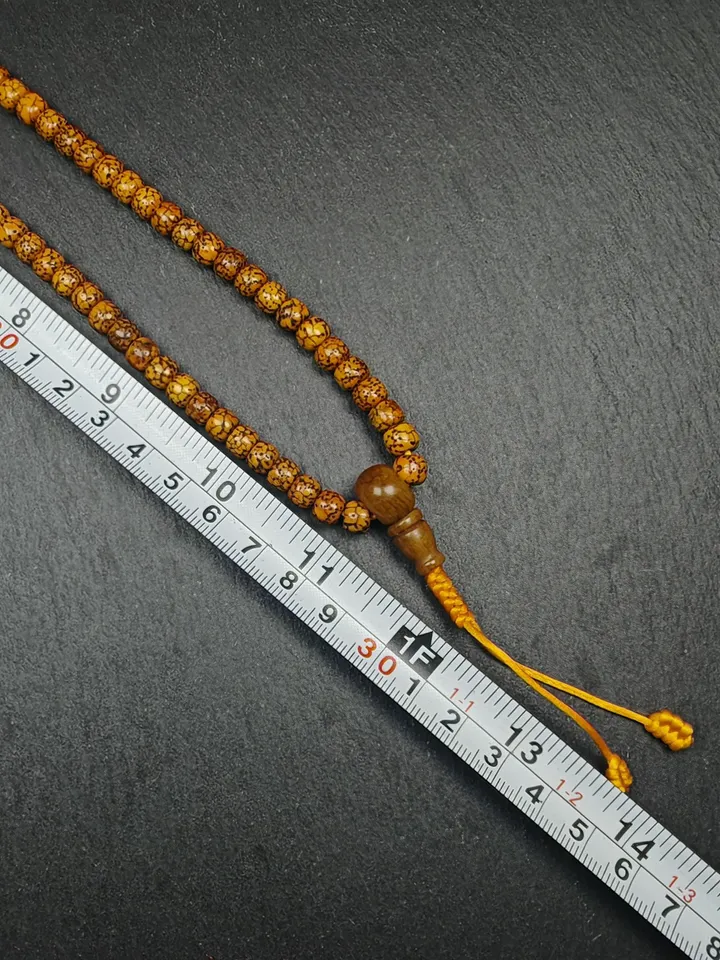 Gandhanra Old Tibetan Mala Beads Necklace,7mm Lotus Seed Beads Prayer Beads Bracelet,12.6&quot; Length