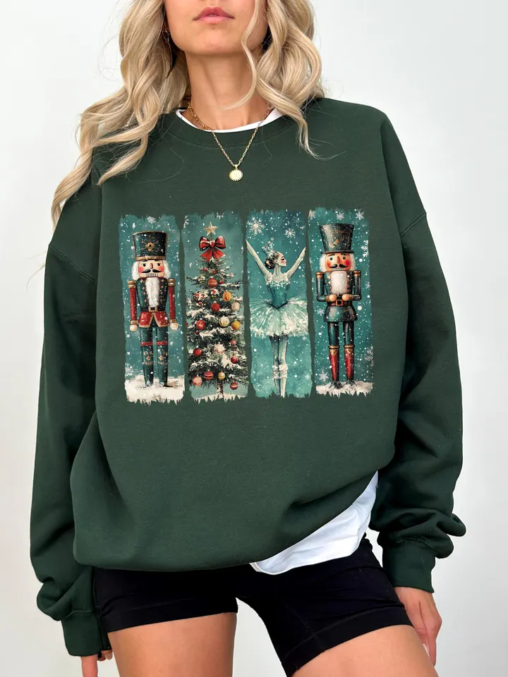 Retro Nutcracker Christmas PNG, Preppy Christmas Png, Holiday Vibes Png, Nutcracker Ballet Png, Christmas Tree, Christmas Png, Sublimation