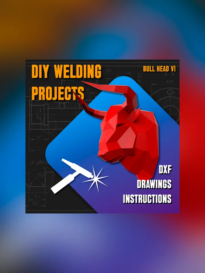 Welding Project Plans Drawings Bull Head (v1) (DXF, PDF)
