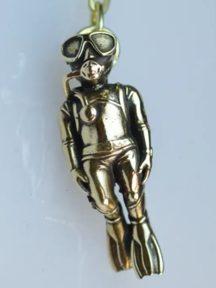 Gift for a diver. Keychain - scuba diver