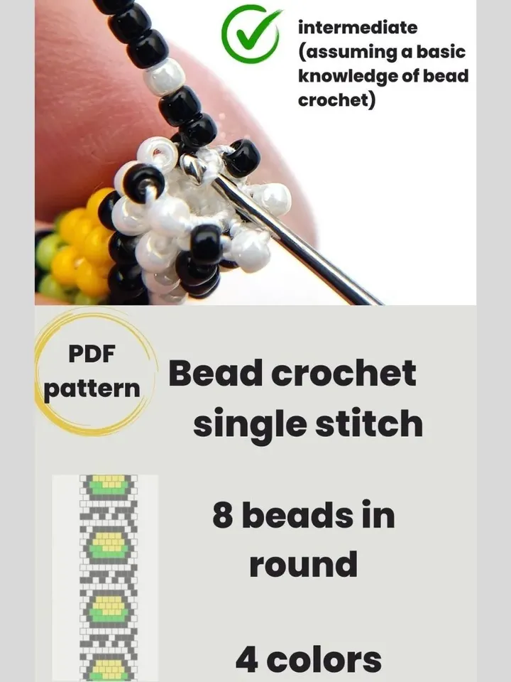 Pdf pattern, Pattern bracelet, Pattern snake bracelet, Bead crochet pattern, Snake bracelet patterns