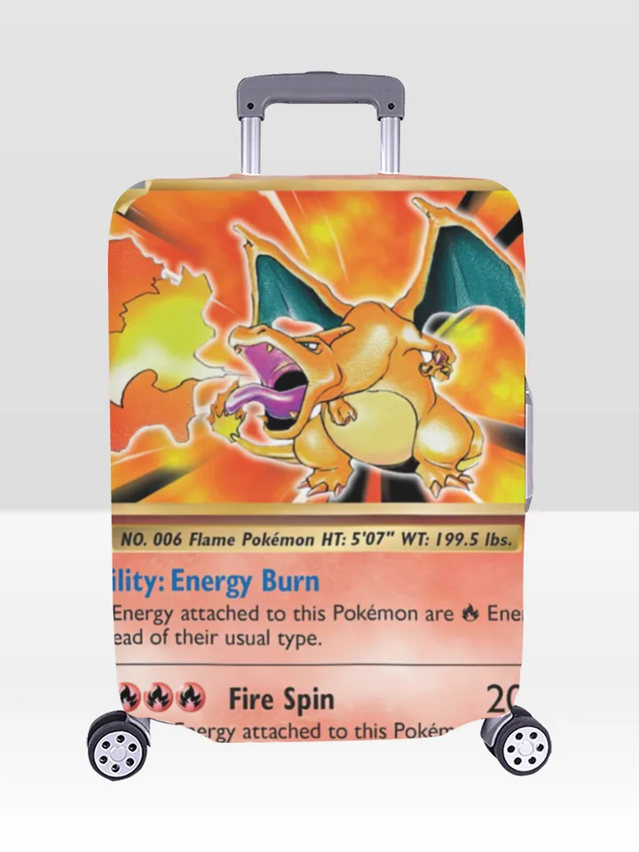 Charizard Card Luggage Cover, Luggage Protective Print Cover, Case Cover