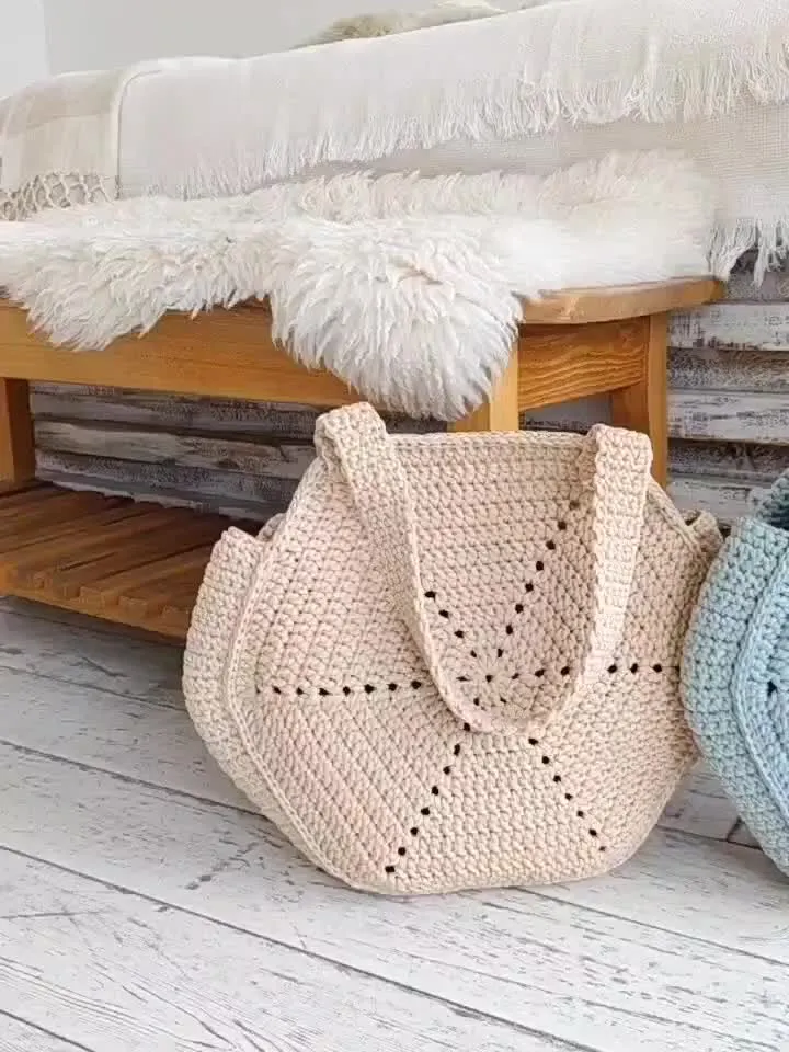 Easy Crochet Mesh Knitted Grocery Bag Pattern Crochet Bag Pattern