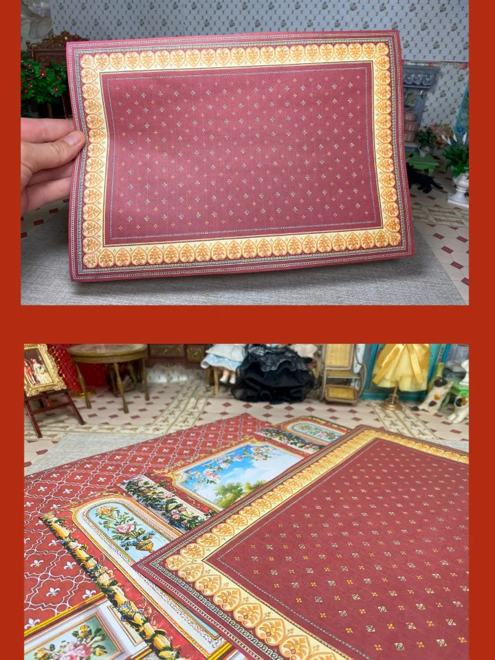 Wallpaper for dollhouse. 1:12. A4. Digital printing.