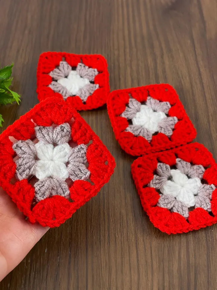 Easy Crochet Granny Square Pattern PDF, Simple Small Square Tutorial for Baby Blankets, Tote Bags, Shawls, or DIY Accessories