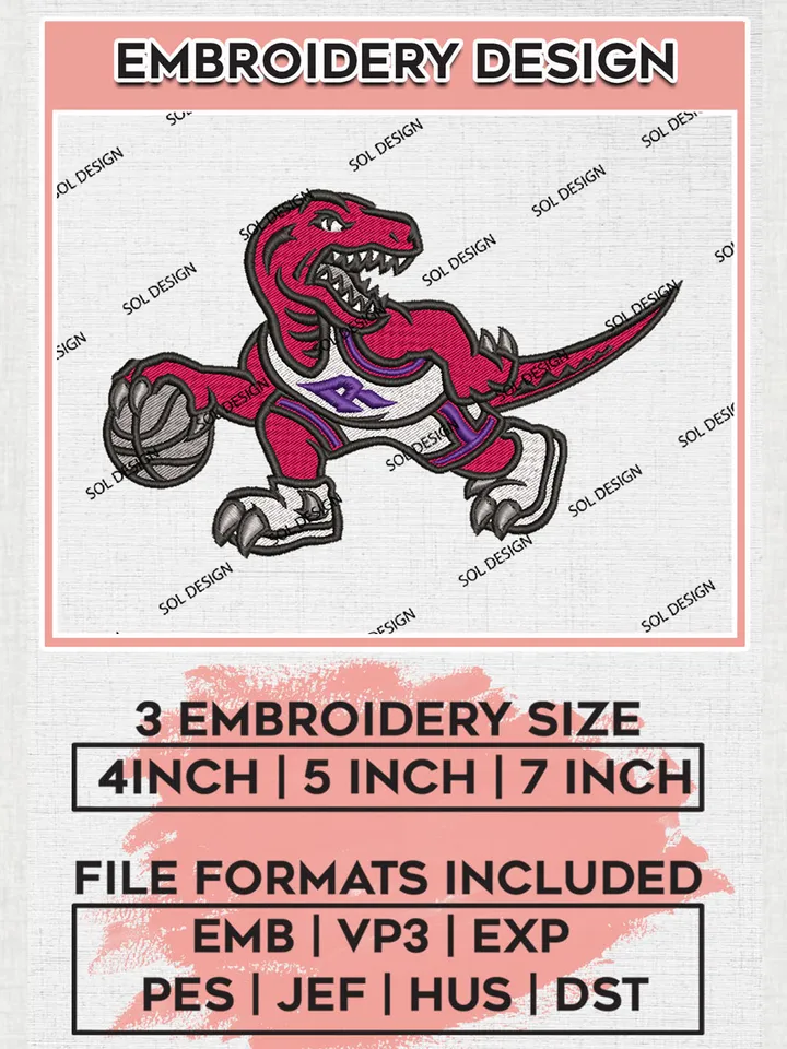 Toronto Raptors Mascot Embroidery Designs, NBA Toronto Raptors Logo Embroidery Designs, NBA Logo Machine Embroidery, NBA Embroidery Design, Digital Download