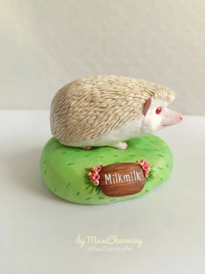 Custom hedgehog memorial figure