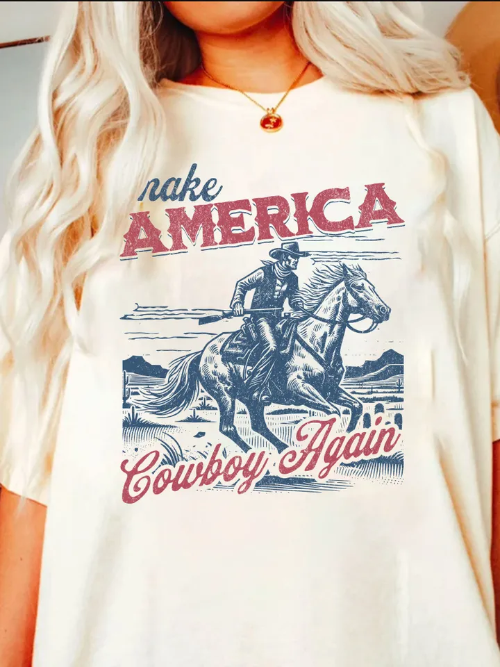 Make America cowboy again PNG, 4th of july png, Western 4th of july png, Independence day png, America png, Western png, Sublimation designs