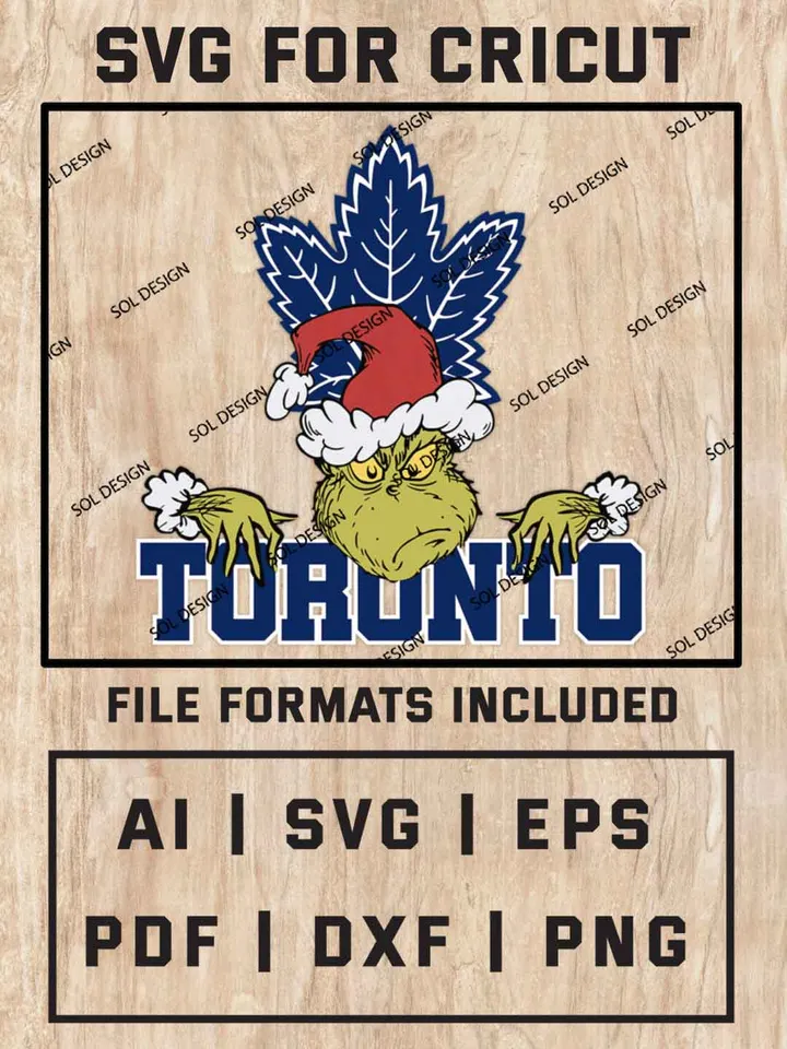Grinch Toronto Maple Leafs SVG, NHL Logo SVG Design, NHL Toronto Maple Leafs SVG, NHL Maple Leafs Cricut, Christmas Svg, Grinch svg, Digital Download
