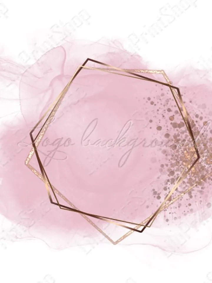 Blush Pink Logo Background Png Alcohol ink Pink and gold logo design Pink & gold confetti frame png