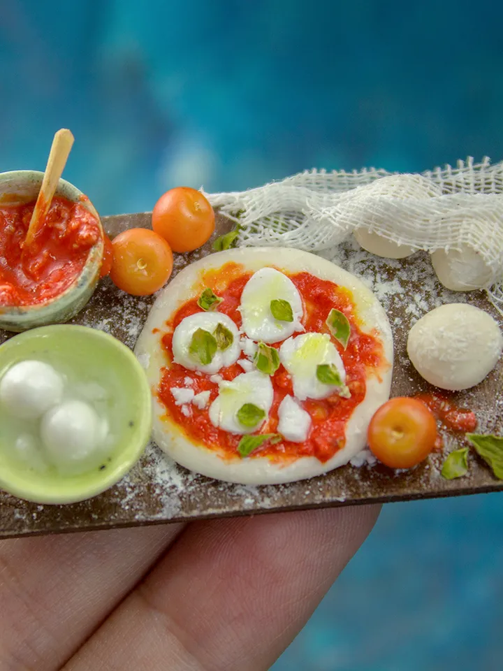 TUTORIAL Miniature pizza making set | Dollhouse miniatures