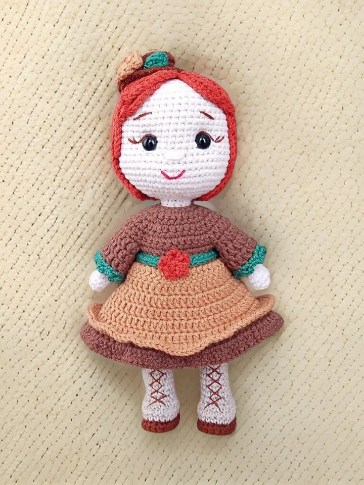 Crochet Amigurumi Doll Pattern, Doll English Pattern, Removable Clothes, Cute Doll Amigurumi Pdf, Handcrafted Doll, English Pattern