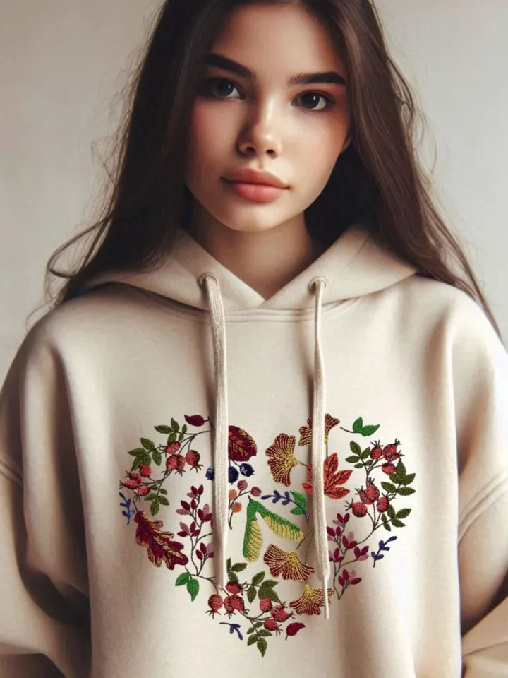 Machine embroidery design "Heart of Autumn"