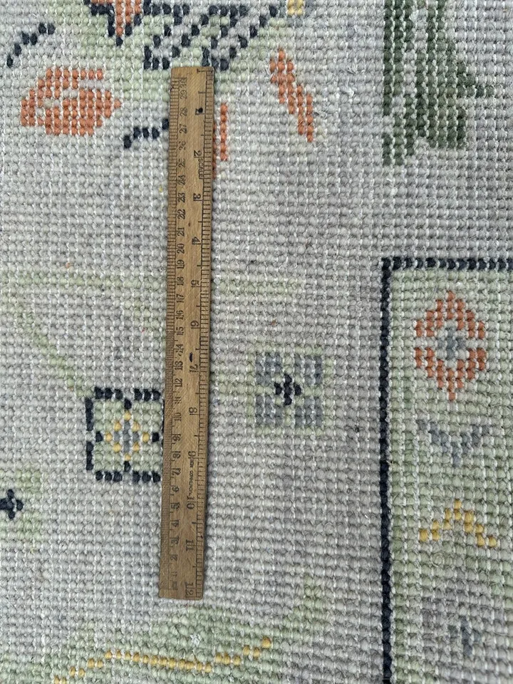 Oushak Hand Knotted Gray (8x10 Feet-243X304 Cm) Wool Area Rugs.