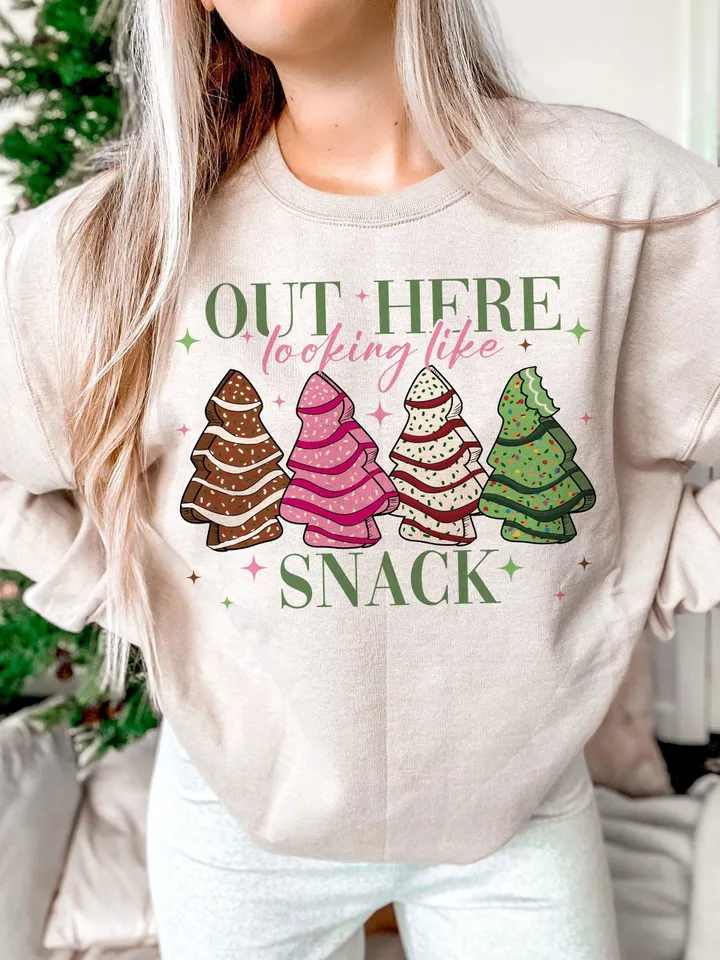 Christmas Coquette Bow Png, Out Here Lookin Like a Snack Png, Christmas Cake Png, Holiday vibes png, Retro Christmas, Xmas sublimation