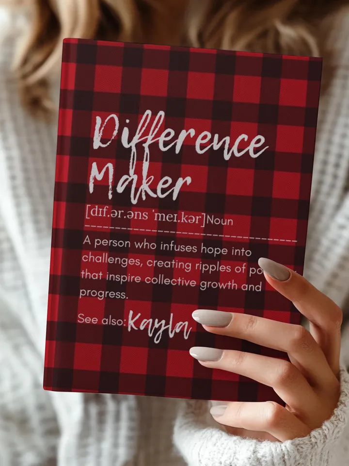 Personalized Difference Maker Journal with your name; Difference Maker Definition Gift; Custom Coworker Gift Employee gift Mentor Leader