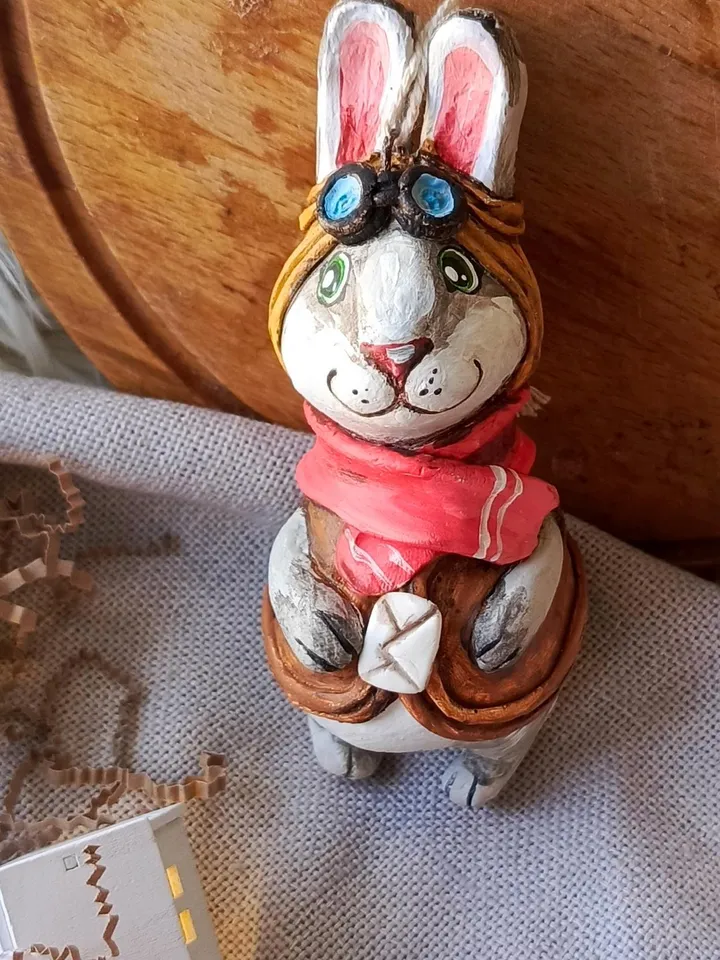 Papier mache sculptures.