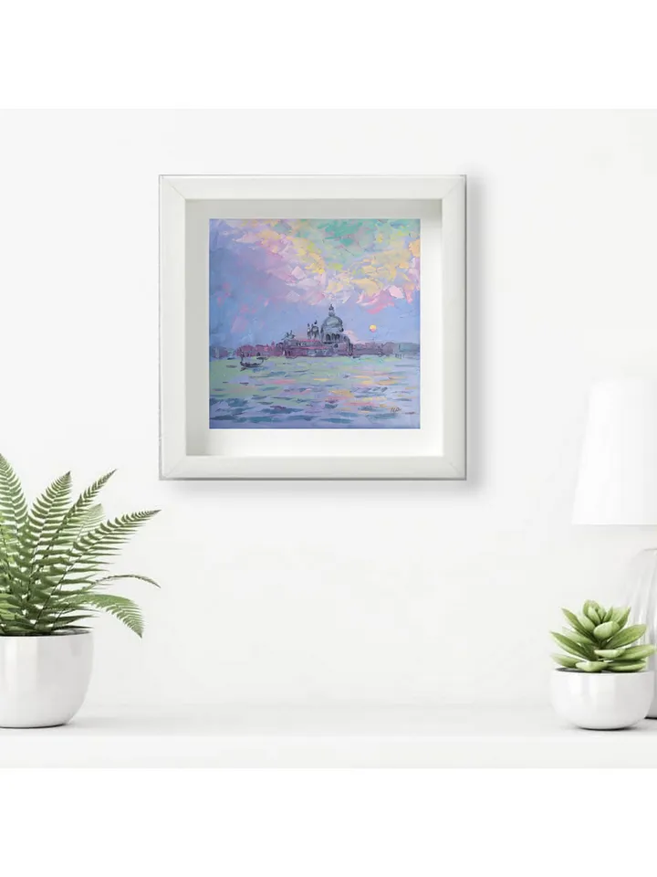 Venice painting Italian Original art Grand Canal wall art Italy artwork square art 12 by 12 inches by Natalia Plotnikova