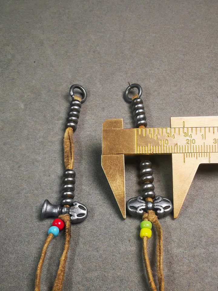 Gandhanra Handmade Tibetan Buddhist Mala Counters,Prayer Bead Counters,with Dorje and Vajra, Made of Cold Iron