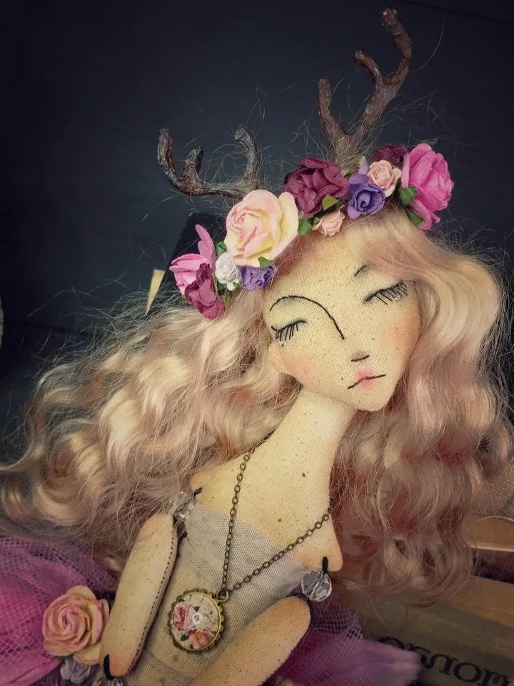 Forest Nymph. Textile doll. Art doll