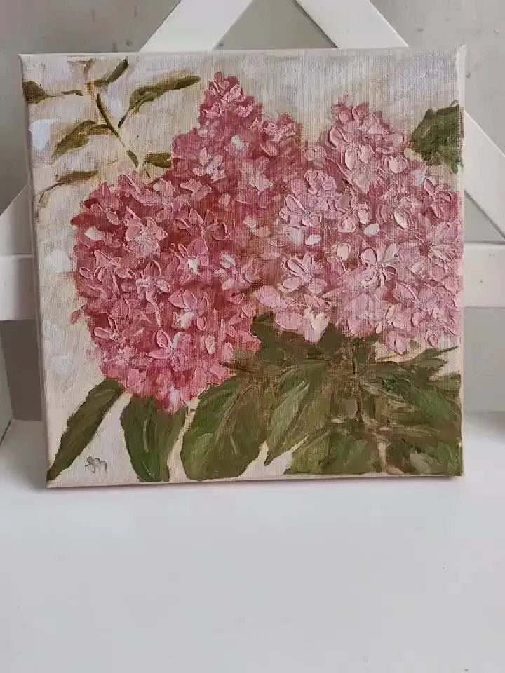Hydrangea Original Oil Painting Flowers Artwork