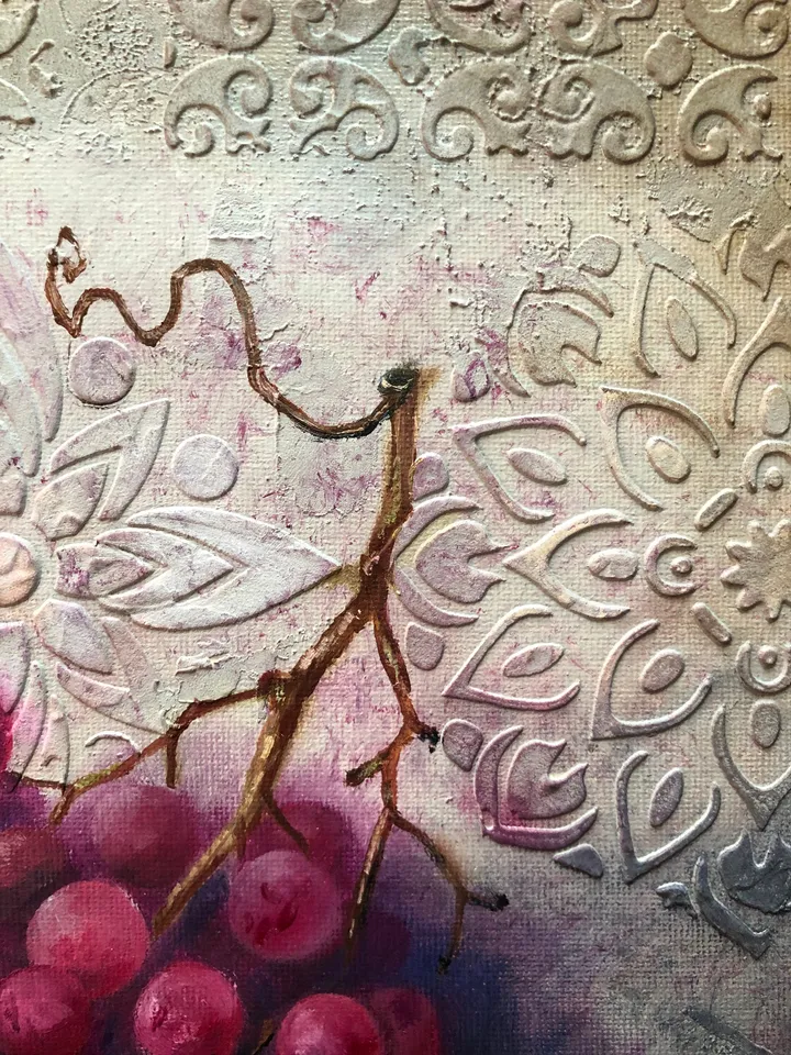 Grape Original Painting Oil Still life Fruits Artwork