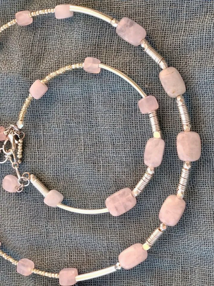Quartz necklace and bracelet