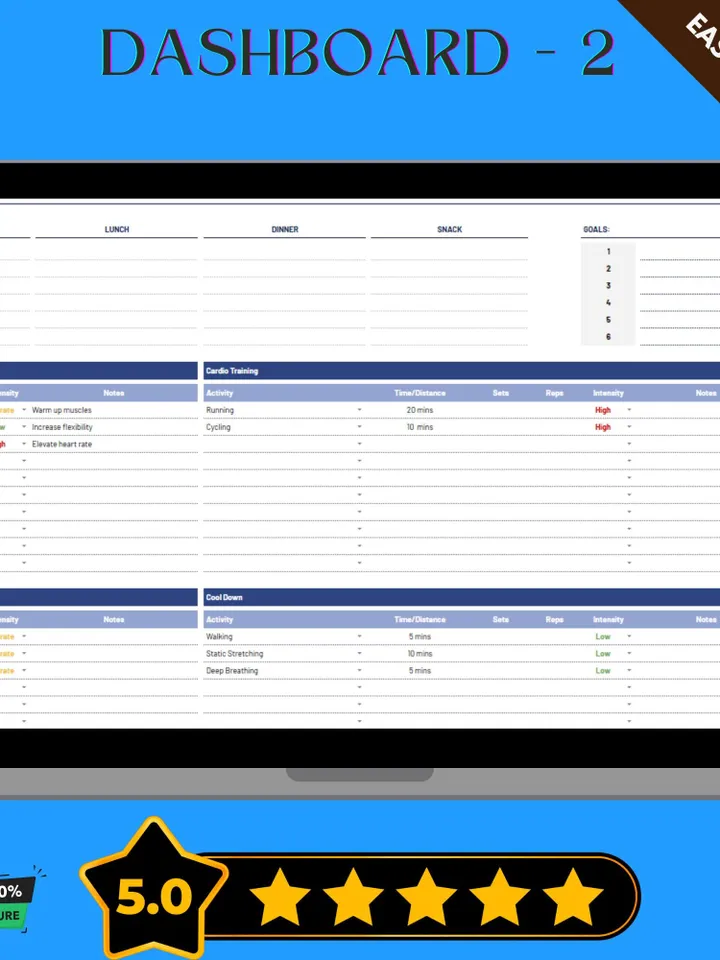 Workout Planner Template, Editable Google Sheets, Digital Download for Fitness Scheduling & Progress Tracking