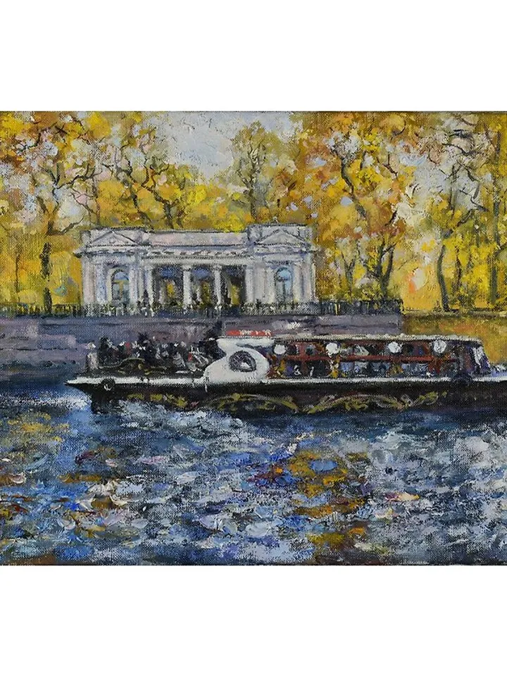 Petersburg Painting Cityscape Original Art Impressionism Art