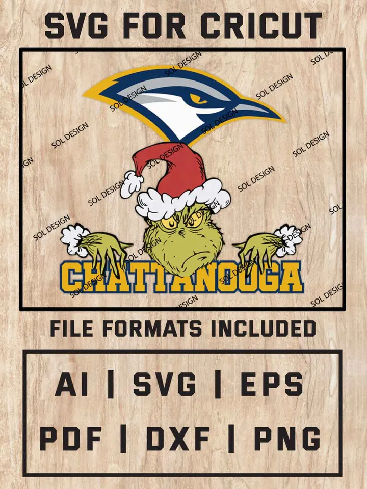 Grinch Chattanooga Mocs SVG, NCAA SVG Design, NCAA Chattanooga Mocs SVG, NCAA Mocs Cricut, Christmas Svg, Grinch svg, Digital Download