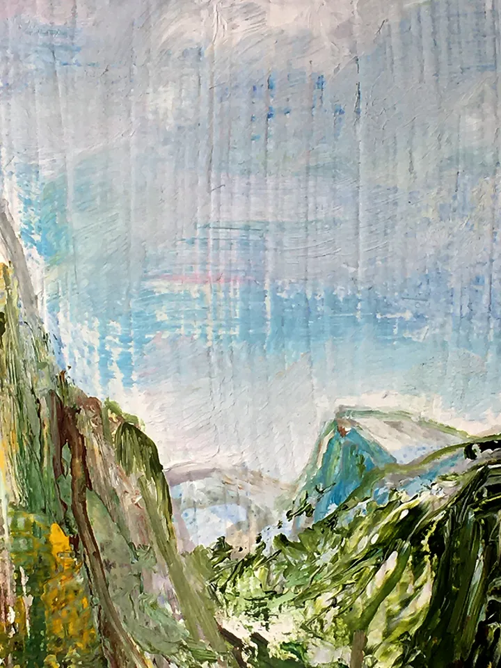 Yosemite National Park Original Oil painting National Park California Landscape Original Art 7 by 5