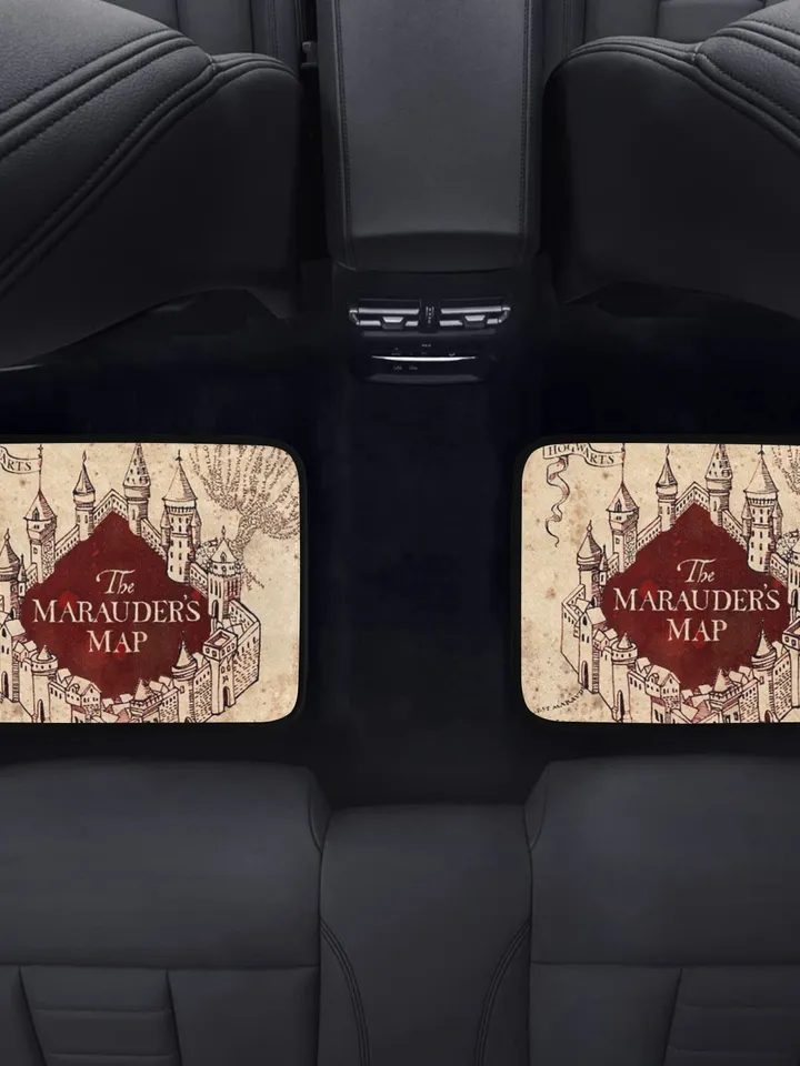 Marauders Map Harry Potter Back Car Floor Mats Set of 2