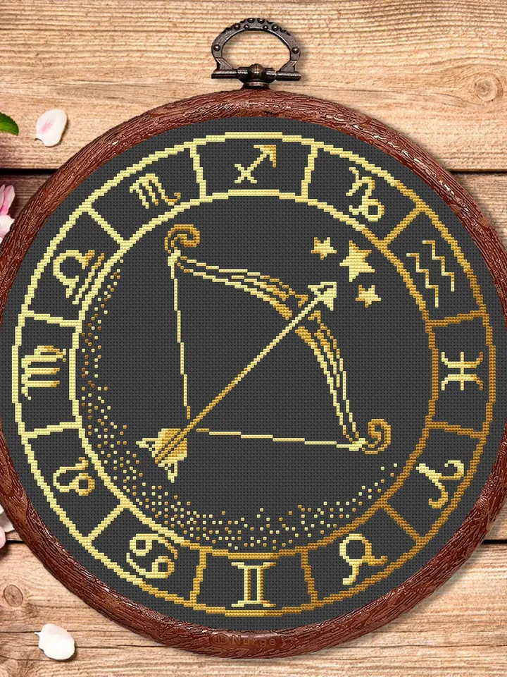 Sagittarius Cross Stitch Pattern, Zodiac Cross Stitch, Embroidery Zodiac, Signs of the Zodiac Pattern, Modern Cross Stitch #zdc009