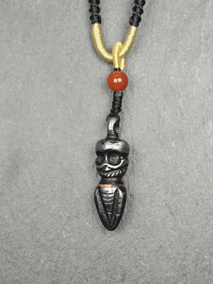 Gandhanra Handmade Skull Phurba Amulet,Kila - Dorje Phurba,Tibetan Budhist Ritual Implement Pendant,Made of Cold Iron,1.4"