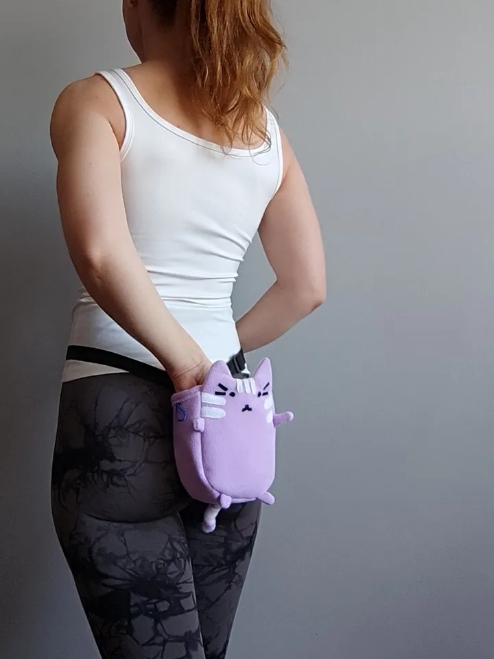 Chalk bag Сat purple for rock climbing