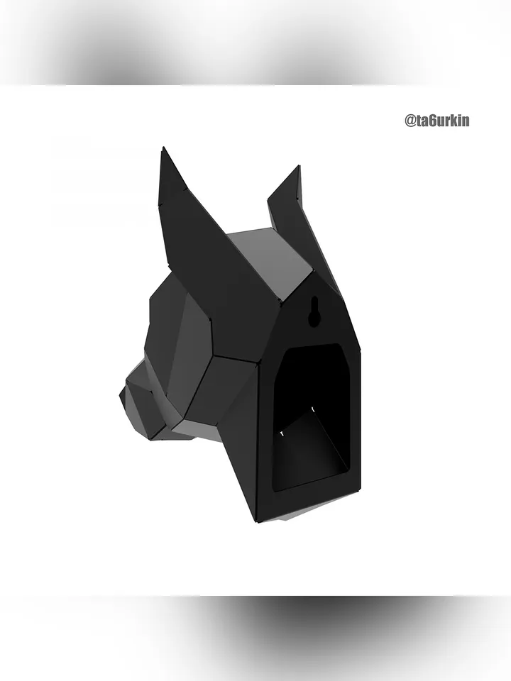 Welding Project Plans Drawings Doberman Head (DXF, PDF)
