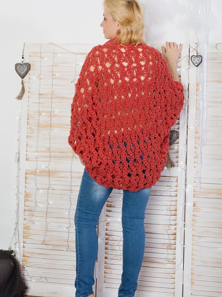 Women's Cocoon Shrug Crochet Pattern