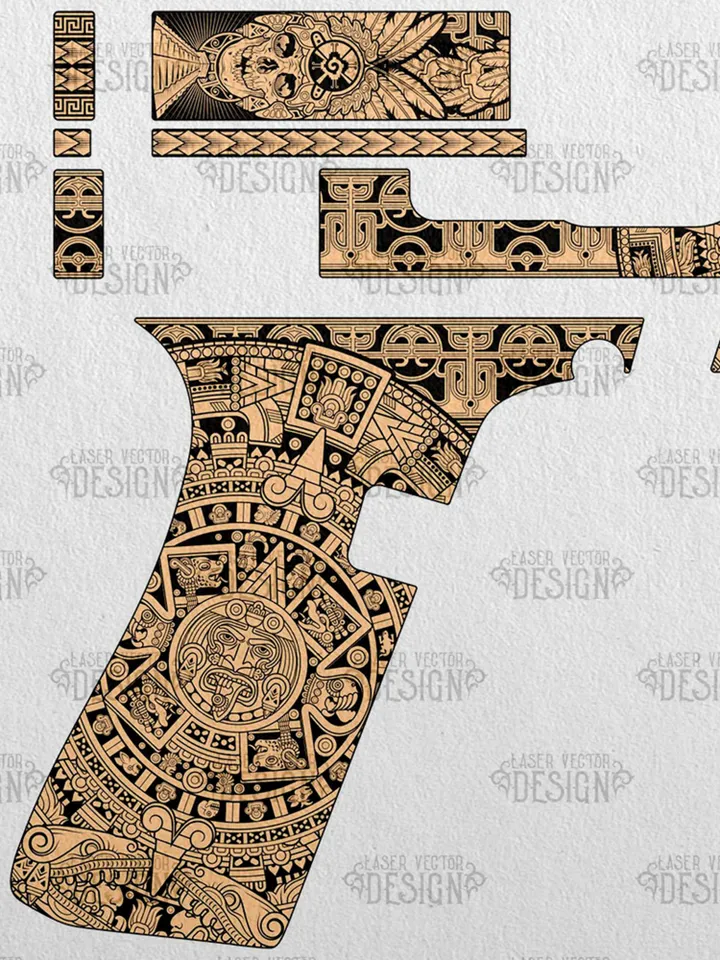 VECTOR DESIGN Glock 43 X Aztec calendar