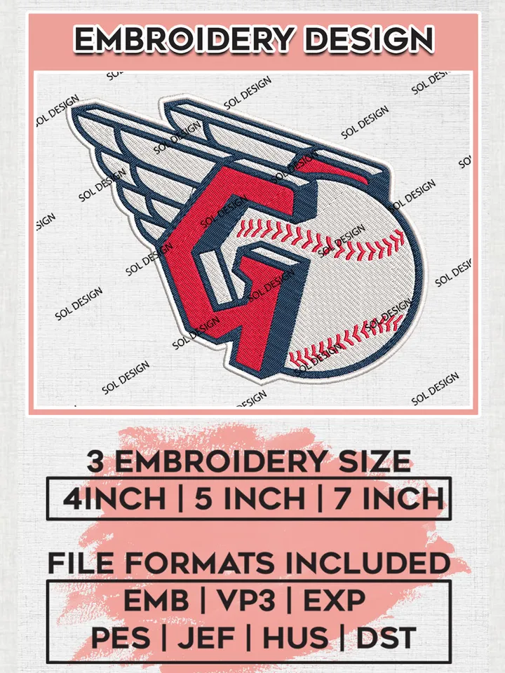MLB Cleveland Guardians Team Wordmark Logo Embroidery Design, MLB Cleveland Guardians Embroidery files, Baseball Team, Guardians Design, Digital Download