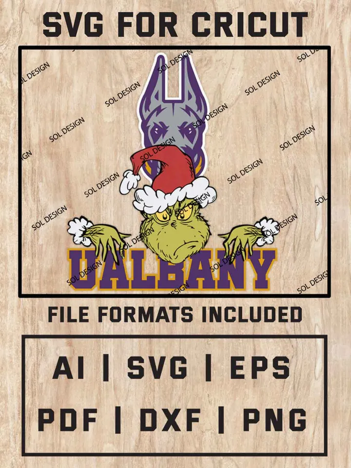 Grinch UAlbany Great Danes SVG, NCAA SVG Design, NCAA UAlbany Great Danes SVG, NCAA Great Danes Cricut, Christmas Svg, Grinch svg, Digital Download