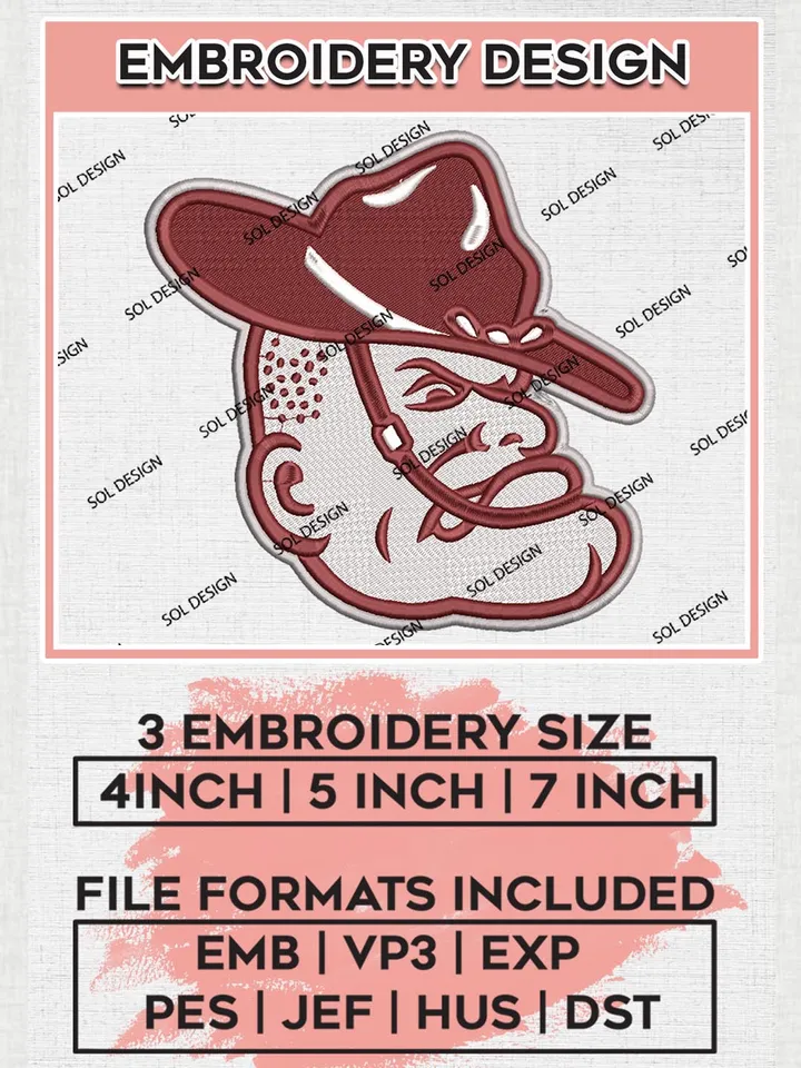 NCAA Texas A&M Aggies Head Mascot Logo Machine Embroidery Design, NCAA Texas A&M Aggies Team Design Design files, NCAA Team Embroidery Designs, NCAA Machine Embroidery Designs, Digital Download